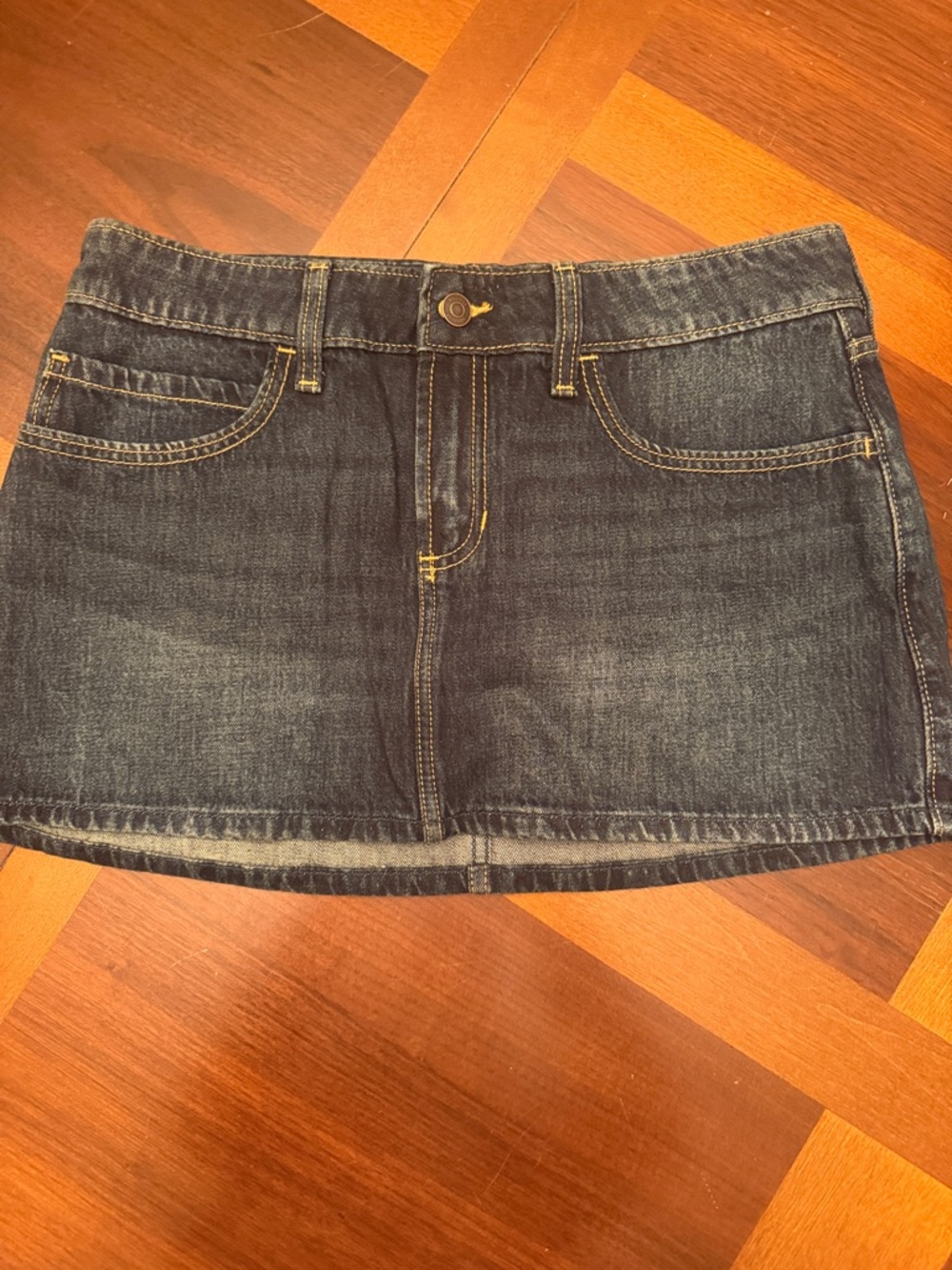 Dark Wash Denim Mini Skirt - Women's